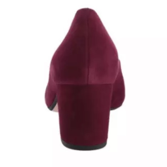 Ryanna Water-Repellent Suede Block Heel Pumps 6.5M NEW - Picture 3 of 7